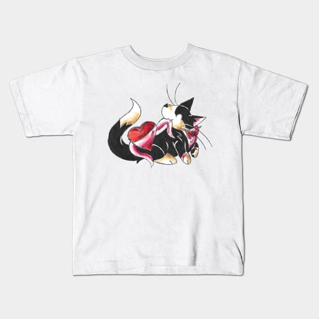 Double Tuxedo Kids T-Shirt by KristenOKeefeArt